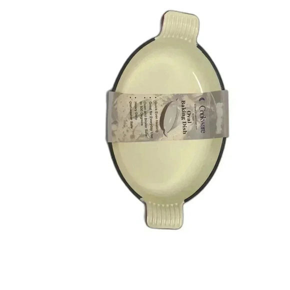 Cookware small Baking dish,Enameled CastIron Serving Dish Baking Oval Casserole - Picture 3 of 6